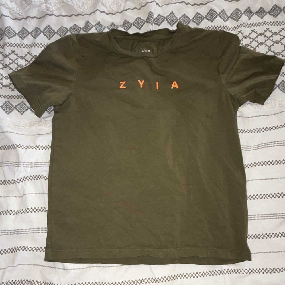 Zyia Active Boys Tee Green Short Sleeve Small 8-9